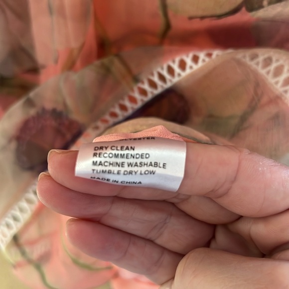 Cynthia Rowley Poppy Organza Peach Dress - Picture 6 of 8